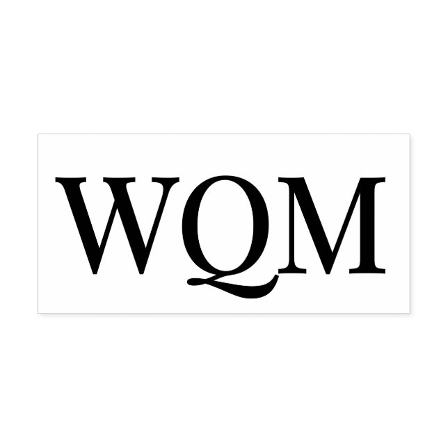 Enkel Elegant 3 Initialt monogram #92 Självfärgande Stämpel (Design)