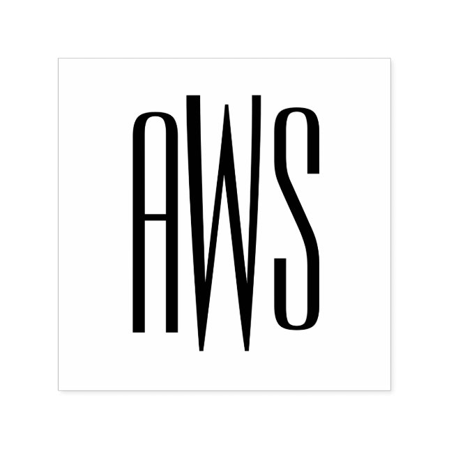 Enkel Elegant 3 Inledande Brev Monogram #8B Självfärgande Stämpel (Design)