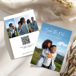 Enkel Elegant 4-Foto Kalligrafi QR-kod