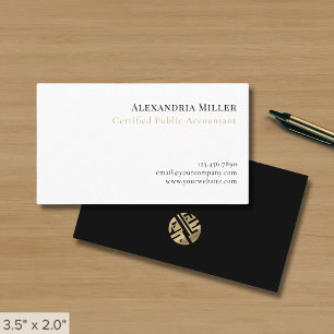 Enkel Elegant Accountant CPA Visitkort