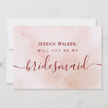 Enkel Elegant Aesthetic Watercolor my bridesmaid