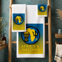 Enkel Elegant Afrikansk Tribal Trumdans Handduksse