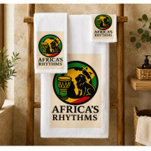 Enkel Elegant Afrikansk Tribal Trumdans Handduksse