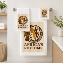 Enkel Elegant Afrikansk Tribaldans Handdukssats