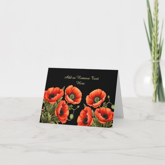 Enkel Elegant Akvarell Blomma Tomt Notkort Helgkort (Framsida)