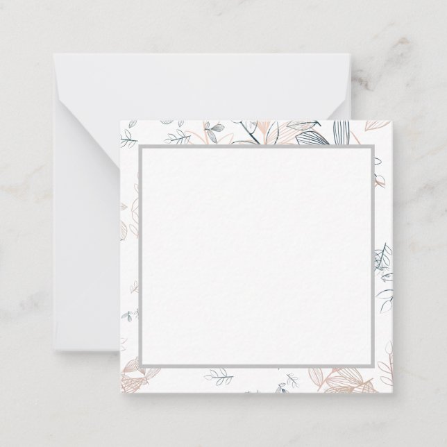 Enkel elegant anteckningskort (Framsida)