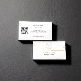 Enkel elegant Attorney/Lawyer-Affärskort Visitkort