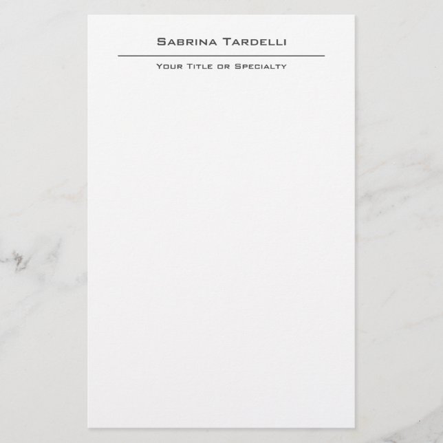 Enkel Elegant Attraktiv Minimalistisk Brevpapper (Framsida)