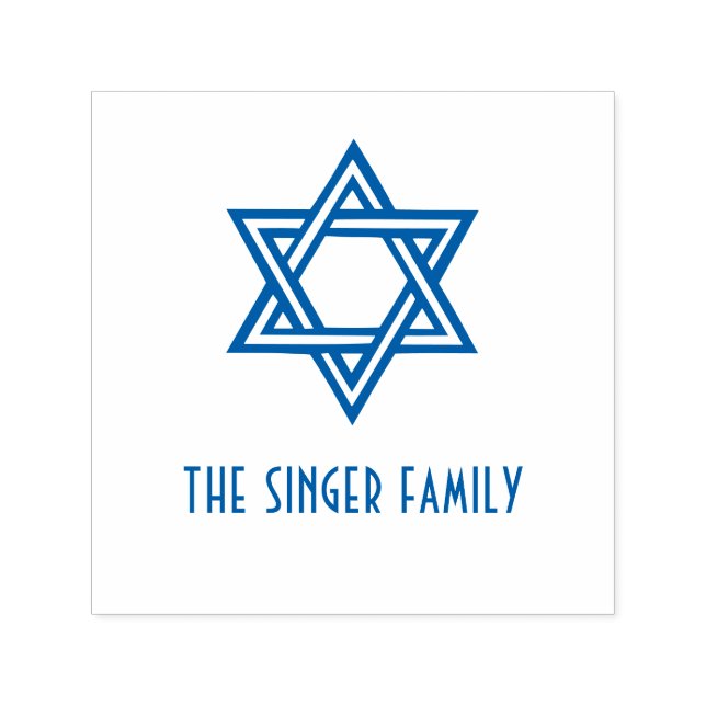 Enkel Elegant av David #1-familjen Namn Självfärgande Stämpel (Design)