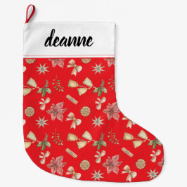 Enkel Elegant Baby Första julen Stor Julstrumpa