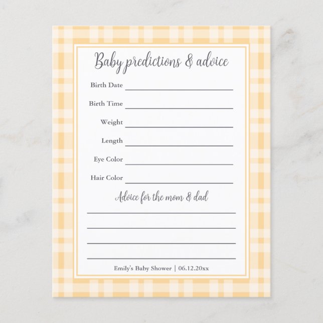 Enkel Elegant Baby Shower Guessing Game (Framsida)