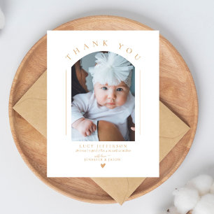 Enkel Elegant Båge Baby Shower Foto Vykort