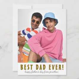 Enkel Elegant, bästa Pappa någonsin | Fars dag Pho Julkort