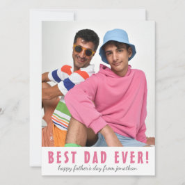 Enkel Elegant, bästa Pappa någonsin | Fars dag Pho Julkort