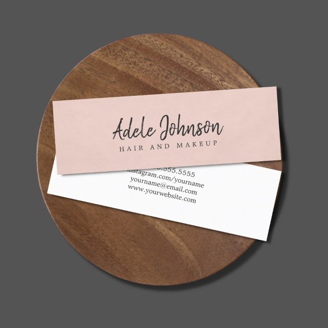 Enkel Elegant Beauty Consultant Struktur Ro Mini Visitkort (Skapare uppladdad)