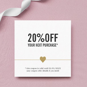 Enkel Elegant Beauty Salon Coupon Rabattkort