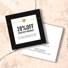 Enkel Elegant Beauty Salon Coupon Rabattkort