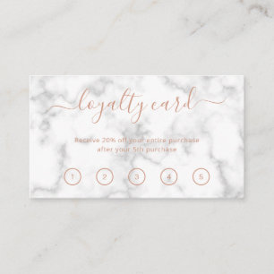 Enkel Elegant Beauty Salon Ro Guld Marble Lojalitetskort