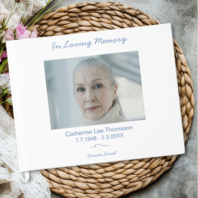 Enkel Elegant Begravning I Kärleksfullt Minne Gäst Gästböcker (Simple Elegant Funeral In Loving Memory Guest Book
)