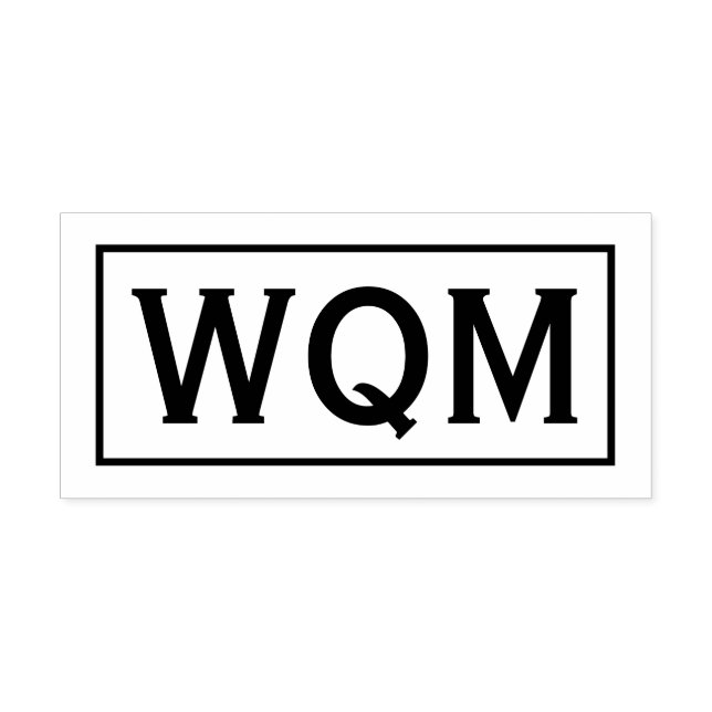 Enkel Elegant, bildruta 3 första monogram #91 Självfärgande Stämpel (Design)