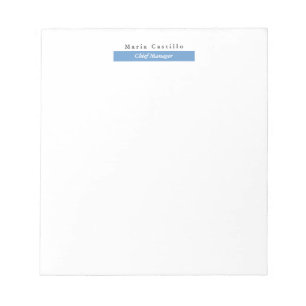 Enkel Elegant Blå Grå Vit Minimalistisk Design Anteckningsblock