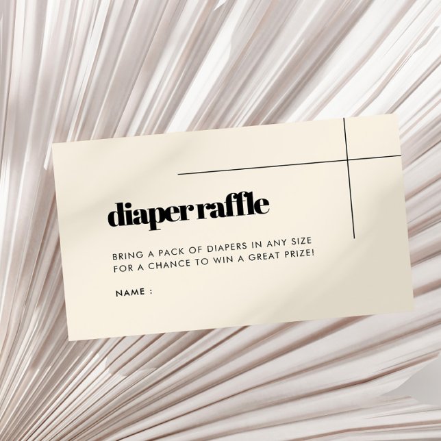 Enkel elegant blöja lotteri infogningskort för bab tilläggskort (Skapare uppladdad)