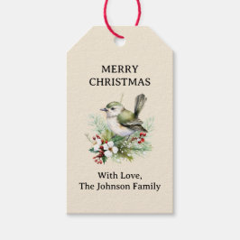 Enkel Elegant - Blommigt - föda Presentetikett