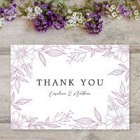 Enkel Elegant Blommigt Lavender Lila Bröllop