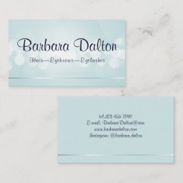 Enkel Elegant Blue Bokeh Visitkort