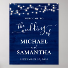 Enkel Elegant Blue Wood Rustic Bröllop