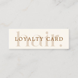 Enkel Elegant Boho Brown Beauty Flat Lojalitetskort