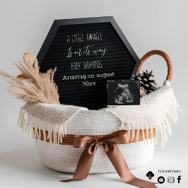 Enkel elegant boho graviditetsannonsering inbjudningar
