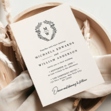 Enkel Elegant Botanisk Krans Text Endast Bröllop