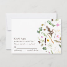 Enkel Elegant Botanisk Vild Flower Bröllop