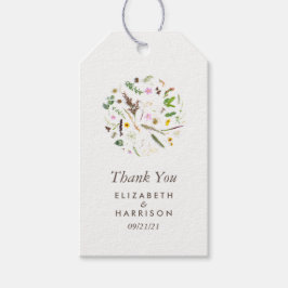 Enkel Elegant Botanisk Vild Flower Bröllop Presentetikett
