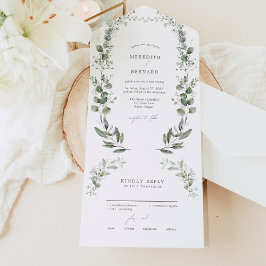 Enkel Elegant Botaniskt Bröllop