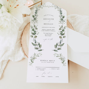 Enkel Elegant Botaniskt Bröllop