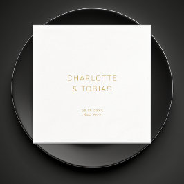 Enkel, elegant bröllop pappersservett