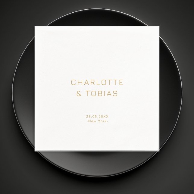 Enkel, elegant bröllop pappersservett (Skapare uppladdad)