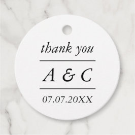 Enkel Elegant bröllop Tack Gåvor Etiketter