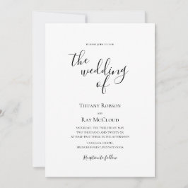 Enkel Elegant Bröllopsinbjudan Inbjudningar