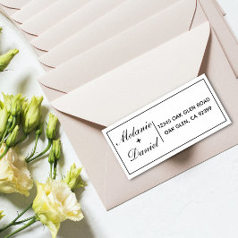 Enkel elegant bröllopsreturadress stämpel