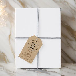 Enkel elegant brun presentetikett