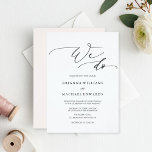 Enkel Elegant-calligrafi vi gör Bröllop Inbjudningar<br><div class="desc">Kalligrafi med enkel Elegant - svart och vitt Vi gör bröllopsinbjudan. Om du vill ha en mer avancerad anpassning av den här designen klickar du på knappen Anpassa ovan! Matchande objekt är också tillgängliga.</div>