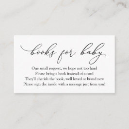 Enkel Elegant Calligraphy Bokar för Baby-begäran Tilläggskort