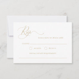 Enkel Elegant Calligraphy Faux Guld Fairy Tale OSA Kort