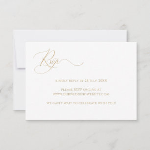Enkel Elegant Calligraphy Faux Guld webbplats OSA Kort