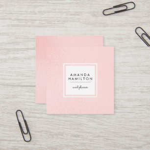Enkel Elegant Champagne Glitter Beauty Stylist Fyrkantigt Visitkort