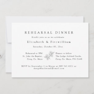 Enkel Elegant Cherry Blommar Rehearsal Dinner Inv. Inbjudningar