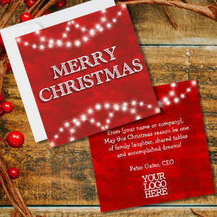 Enkel Elegant Company Logotyp God jul Ljus Julkort